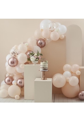 Ginger Ray BL-104 Floroal Baby Peach & Rose Gold Arche de ballons