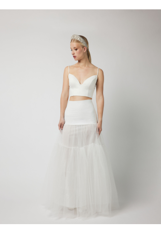 PO-PC75-150J A-Line ultra light petticoat - Ivory ()