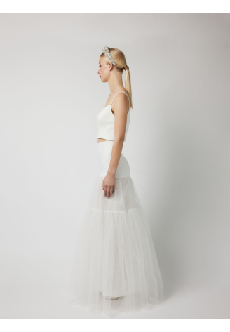 PO-PC75-150J A-Line ultra light petticoat - Ivory