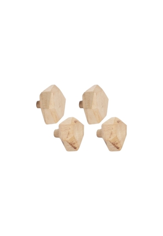 Leeff Wout — lot de 4 crochets en bois brun ()