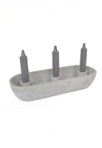 Leeff Carice L — Bougeoir en ciment gris ()