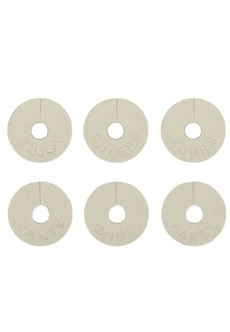 Leeff Wiep — marque‑verres en cuir beige ()
