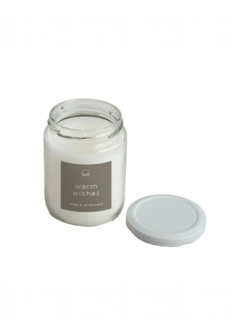 Bougie en pot L « Warm Wishes » — blanche ()