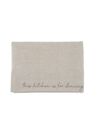 Karin — Torchon "This kitchen is for dancing" naturel ()