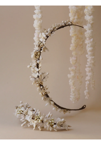 Lizeron Perrine Peigne cheveux Blanche