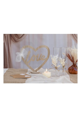 Décoration LOVE Stand Naturel ()