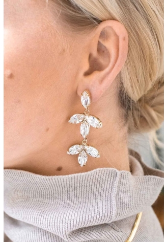 Abrazi Notch Swarovski Boucle d'Oreille Or