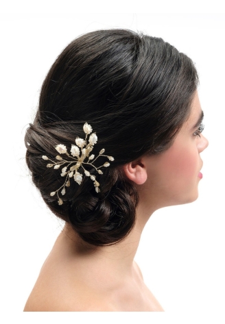 Poirier Peigne Cheveux Mariage BB-444 Or ()