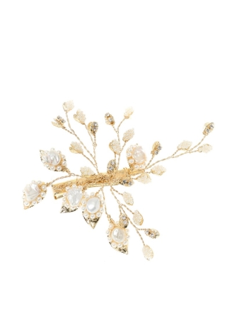 Poirier Peigne Cheveux Mariage BB-444 Or