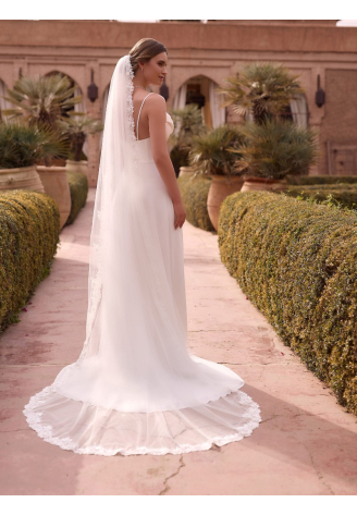 Bianco Evento S535 – Voile ivoire en tulle doux, 250 cm ()