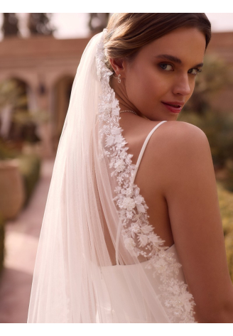 Bianco Evento S535 – Voile ivoire en tulle doux, 250 cm