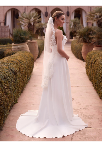 Bianco Evento S538 – Voile ivoire en tulle, 110 cm ()