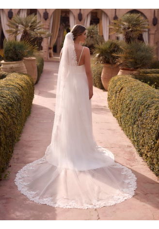 Bianco Evento S541 – Voile ivoire en tulle, 300 cm ()