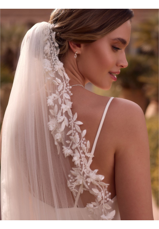 Bianco Evento S541 – Voile ivoire en tulle, 300 cm