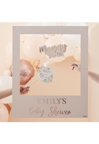 Ginger Ray BL-113 Floral Baby Shower Cadre De Cabine Photo ()