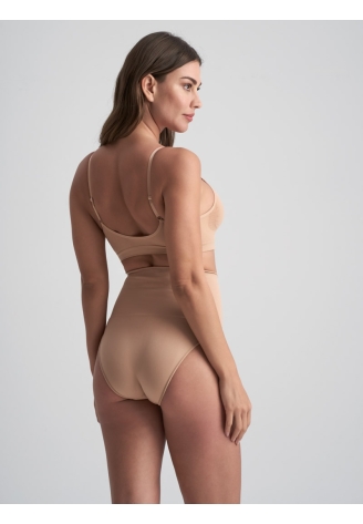 BYE BRA Hipster Taille Haute Sans Coutures Beige