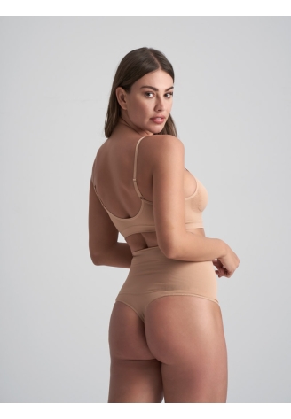 BYE BRA Seamless Culotte Taille Haute Beige