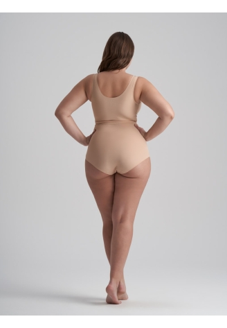BYE BRA Culotte Invisible Taille Haute Beige