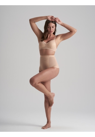 BYE BRA Powermesh Culotte Haute Beige ()