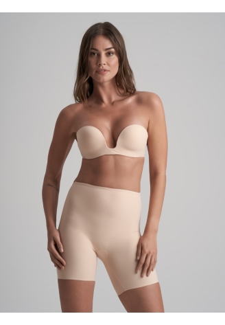 BYE BRA Soutien-gorge sans bretelles à décolleté plongeant Beige