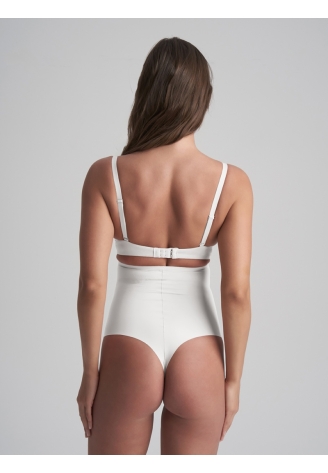 BYE BRA Culotte Sculptante Taille Haute Ivoire ()