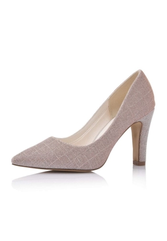 Rainbow Club Fera Rose Métallique Chaussures Mariage ()