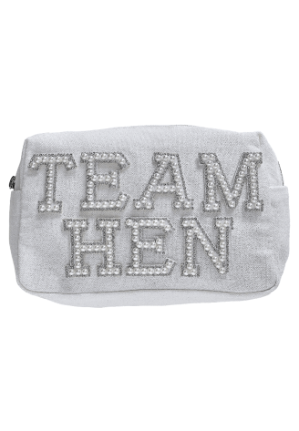 Ginger Ray HEN-122 Team Hen Trousse de Maquillage Perles Blanc