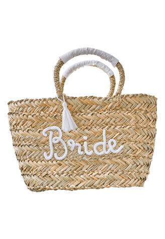 Ginger Ray HEN-140 Bride Sac en Osier Tressé Glands