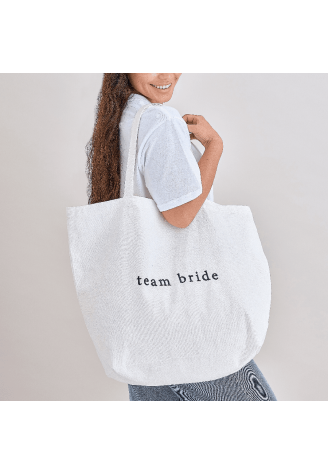 Ginger Ray HEN-159 Team Bride Tote Bag Blanc ()