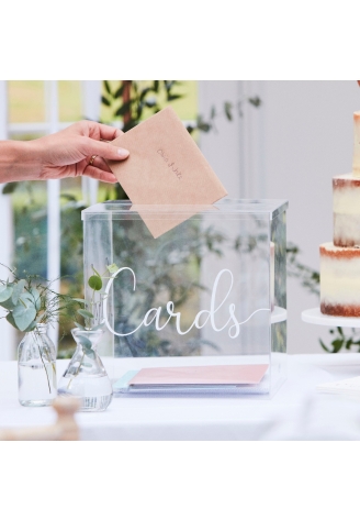 Ginger Ray BR-325 Botanical Wedding Boîte à Cartes ()