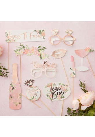 Ginger Ray FH-210 Floral Hen Accessoires Photobooth ()