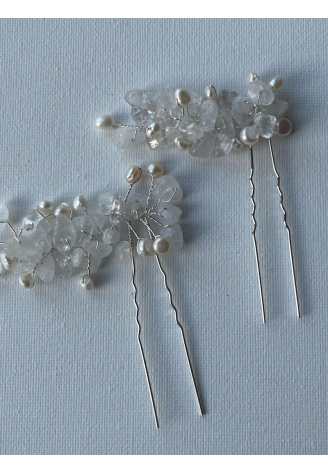Sally Jane Bridal Ilse Épingles à Cheveux Argent