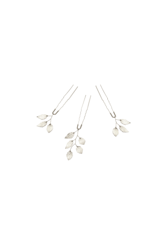 Abrazi Petal Épingles à Cheveux Argent ()