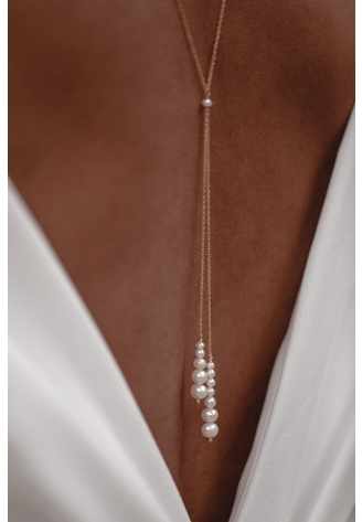 Juvelan Têtê-à-Têtê Collier de dos de mariée