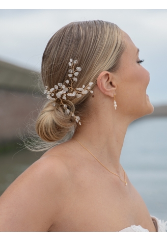 Sally Jane Bridal Lotis Épingles à Cheveux Or Transparent ()