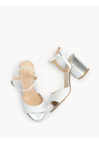 Content Aurora Chaussure Mariage Blanc Argent