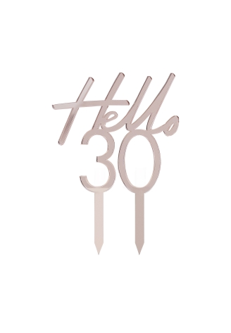 Ginger Ray 'Hello 30' Cake Topper