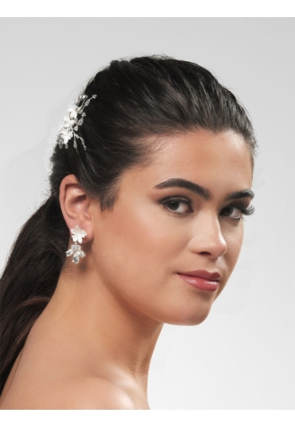 Poirier NC-1345 Boucles d'oreilles Ivoire/Argent ()