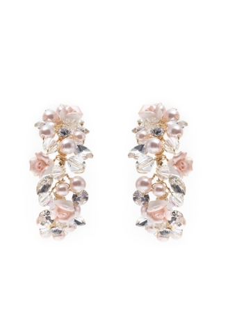 Poirier NC-1350 Boucles d'oreilles Ivoire/Argent