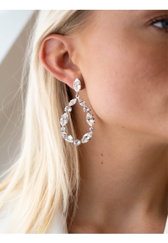 Abrazi Jane Swarovski Boucle d'Oreille Argent