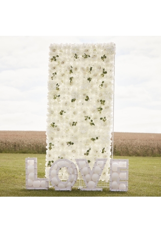 Ginger Ray PAMA-101 Roses Blanches Backdrop ()