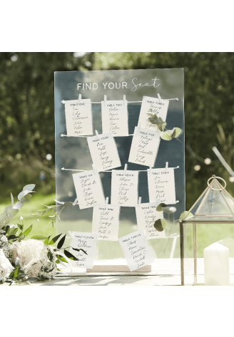 Ginger Ray PAMA-109 Kit de Plan Table Mariage Acrylique ()