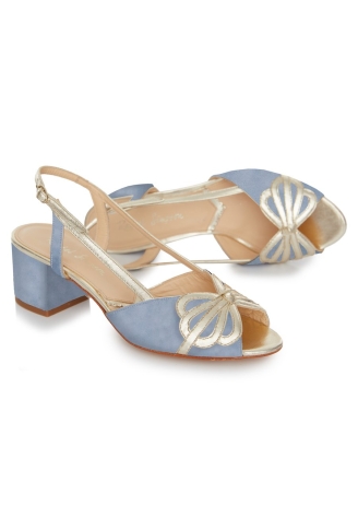 Rachel Simpson Kitty Bleu Chaussure Mariage