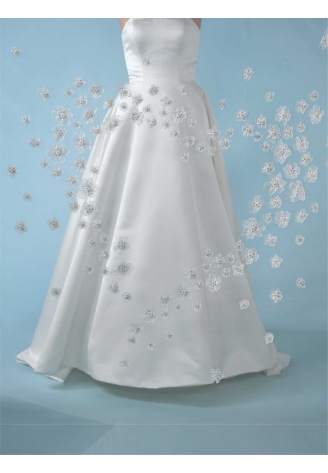 Poirier S433-350-MED Voile Coeur 3D Fleurs & Strass - 350 cm