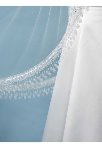 Poirier S440-120-SOFT Voile à Franges Brodées - 120 cm