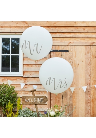 Ginger Ray CW-218 Rustic Country Mr & Mrs Méga Ballons