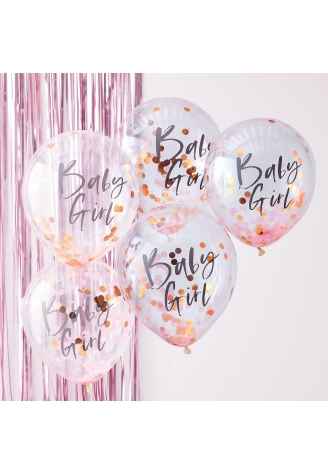 Ginger Ray TW-801 Twinkle Twinkle Ballons de Confettis Roses