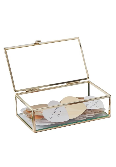 Ginger Ray GO-114 Gold Wedding Livre d'Or de Boîte de Verre