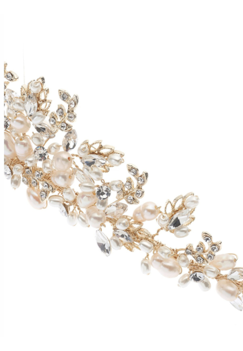 Poirier Tiara BB-285 – Or | Strass & Perles d’eau douce