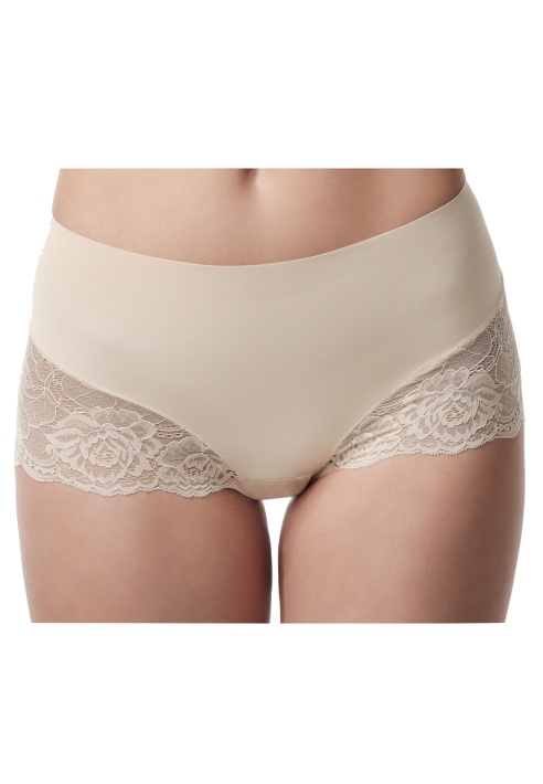 Poirier 15-925 Nude Short à dentelle taille moyenne ()